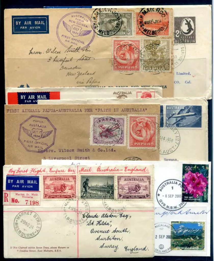 1934-2003 Melbourne to England Regd, ... Image 1++
