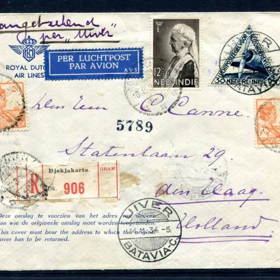 Netherlands 1934 (2nd Nov) MacRobertson Air Race ...