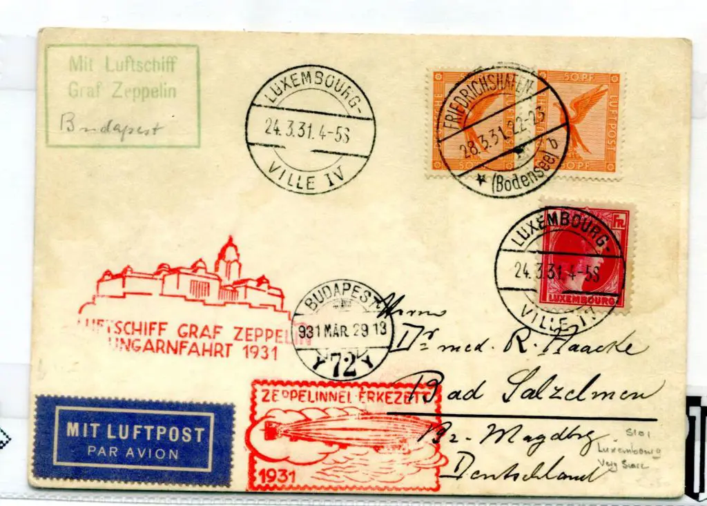 1931 (24th Mar) Hungary Flight card franked by ... Image 1++