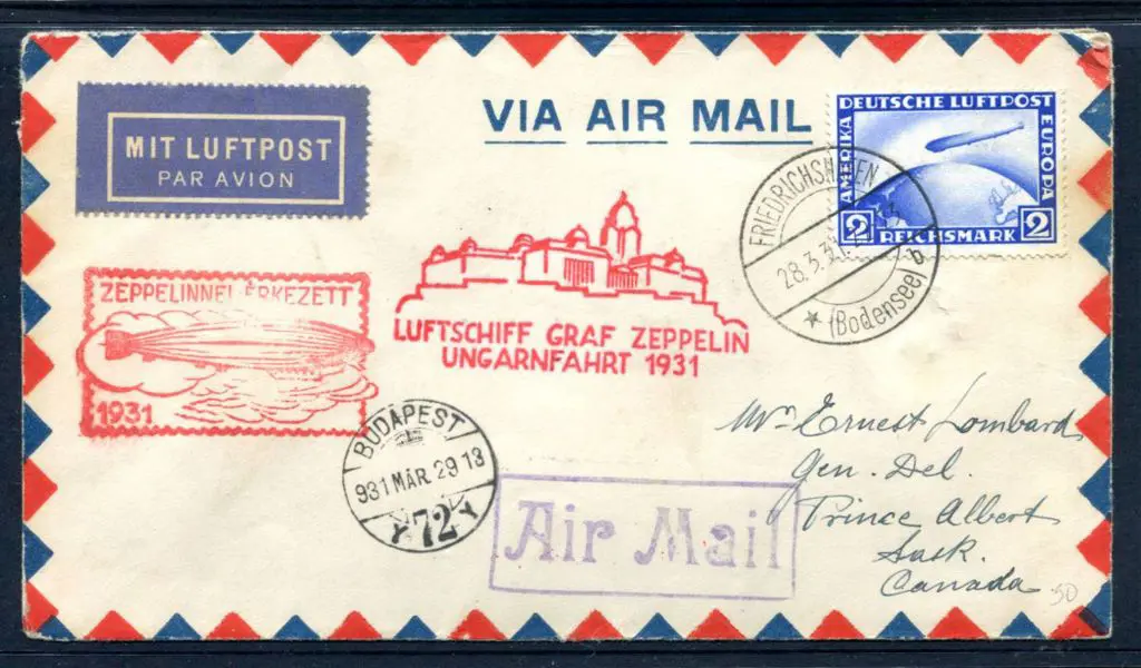 1931 (28th Mar) Friedrichshafen to Saskatchewan, ... Image 1++