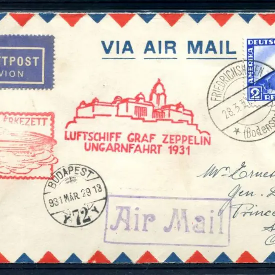 1931 (28th Mar) Friedrichshafen to Saskatchewan, ...