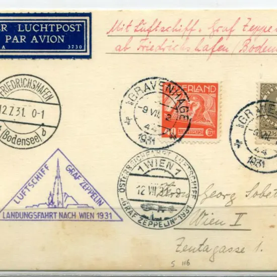 1931 (9th July) Netherlands 40c Air & 22½c Queen ...