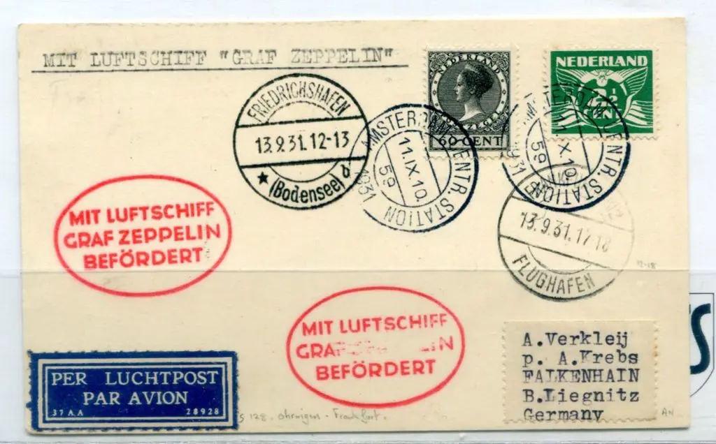 1931 (11th Sept) Ohringen flight card franked by ... Image 1++