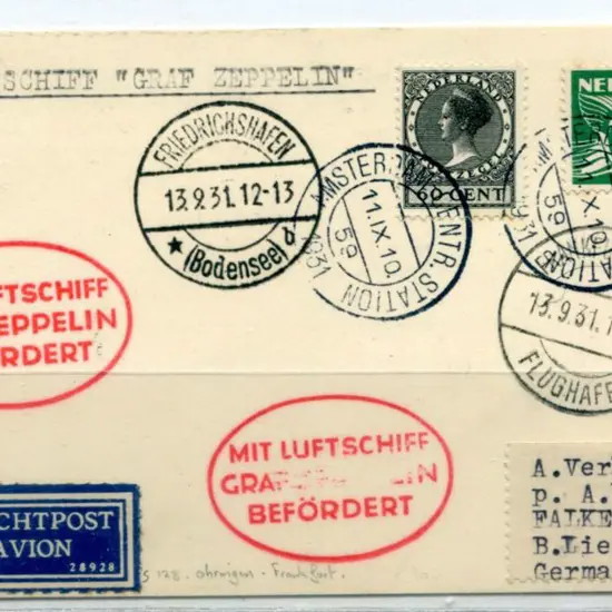 1931 (11th Sept) Ohringen flight card franked by ...