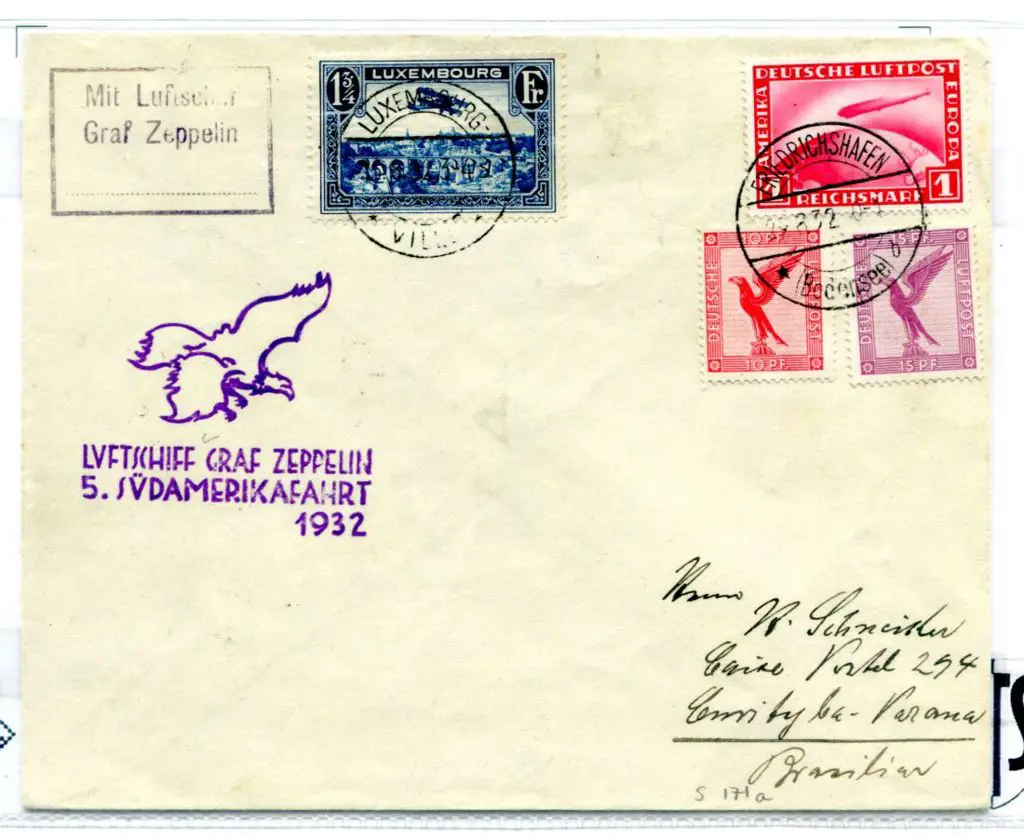 1932 (29th Aug) 5th South America flight cover to ... Image 1++
