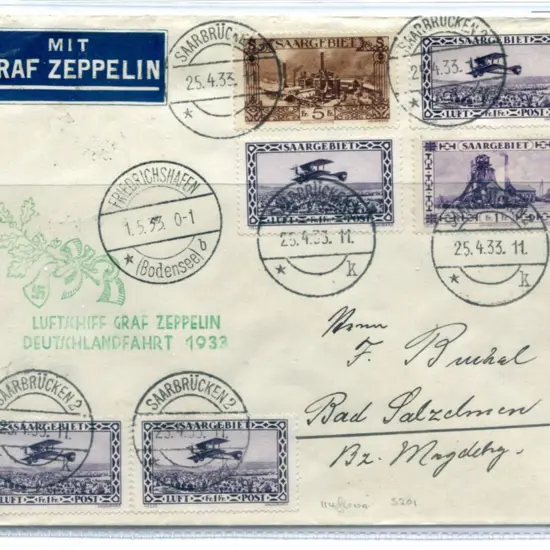 1933 (25th Apr) Germany flight with Saar 5Fr &1F ...