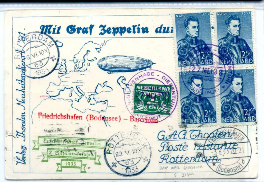 1933 (27th May) Netherlands 2nd South America ... Image 1++