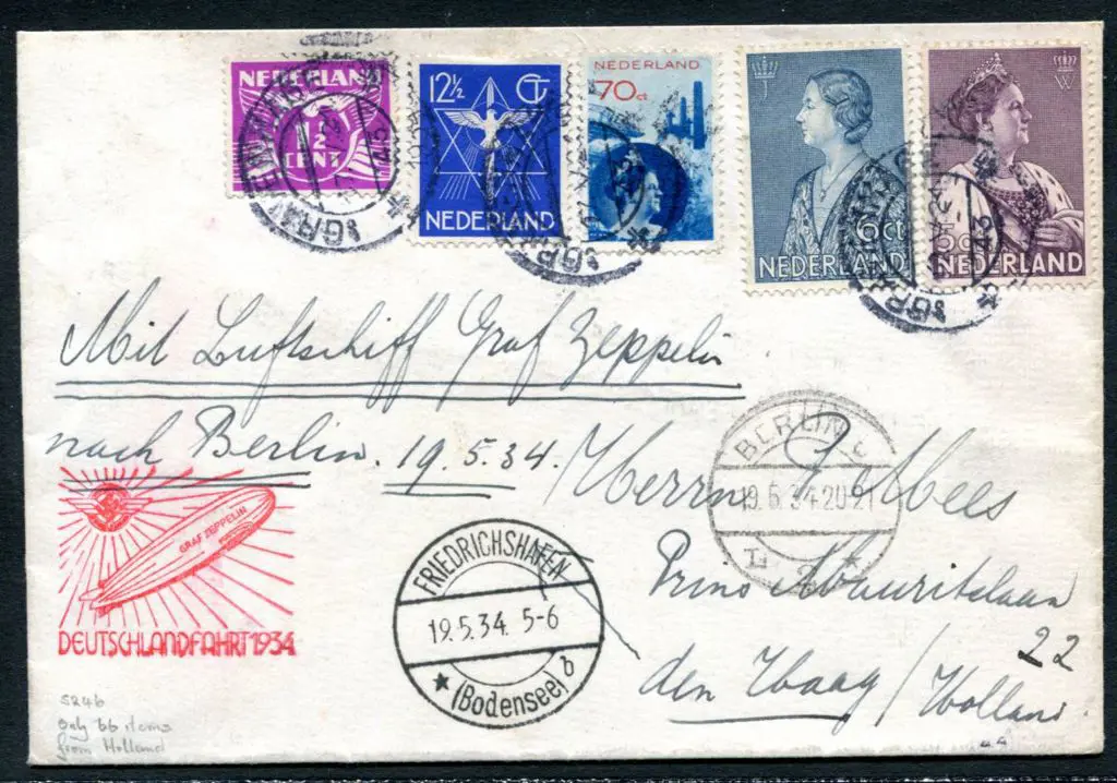 1934 (12th May) German flight endorsed "Mil ... Image 1++