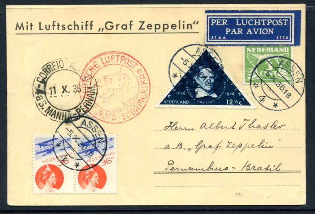 1936 (5th May) 15th America flight card with ... Image 1++
