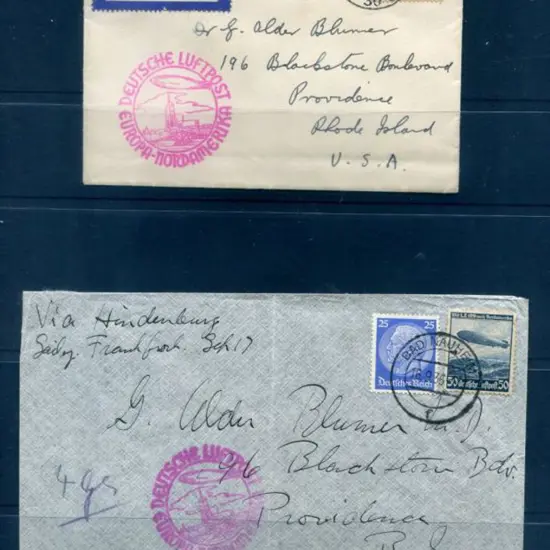 1936 (14th Sept) LZ129 "Europa-Nordamerika" cachet ...