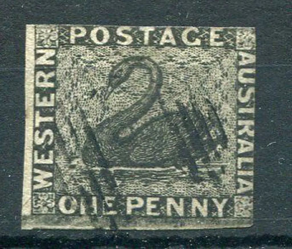 1854 1d black. This 2 margin used example with ... Image 1++