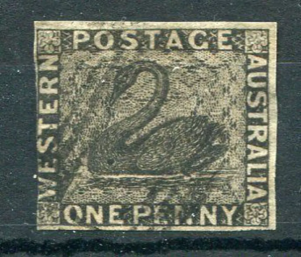 1854 1d black. 3 full margins with left margin ... Image 1++