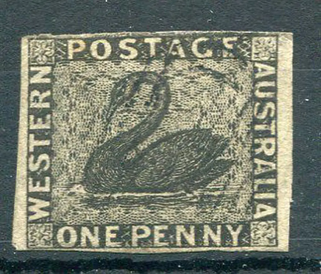 1854 1d black with 4 margins, close at top & ... Image 1++