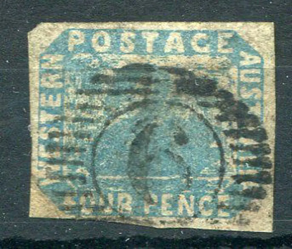 1854 4d pale blue. Good used 4 margin example with ... Image 1++