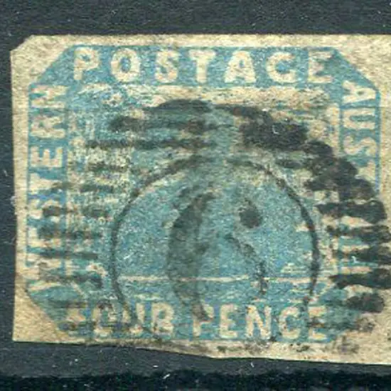 1854 4d pale blue. Good used 4 margin example with ...