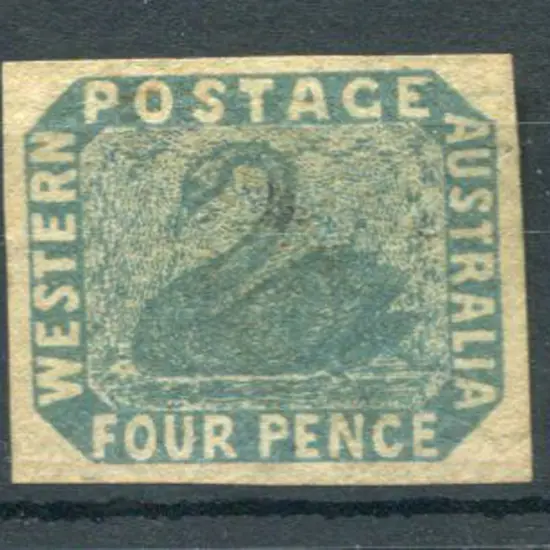 1854 4d deep dull blue. Unused mint with large ...