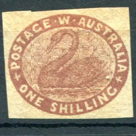 1854 1/- deep red-brown. Unused without gum. ...