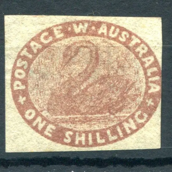 1854 1/- deep red-brown. Unused mint example just ...