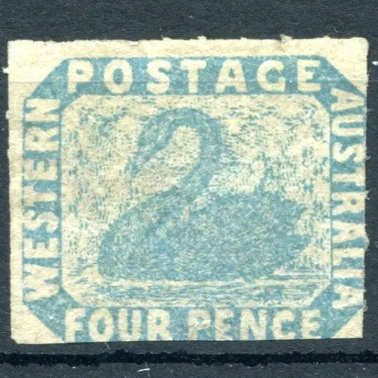 1854 4d pale blue with rouletting at top & on both ...