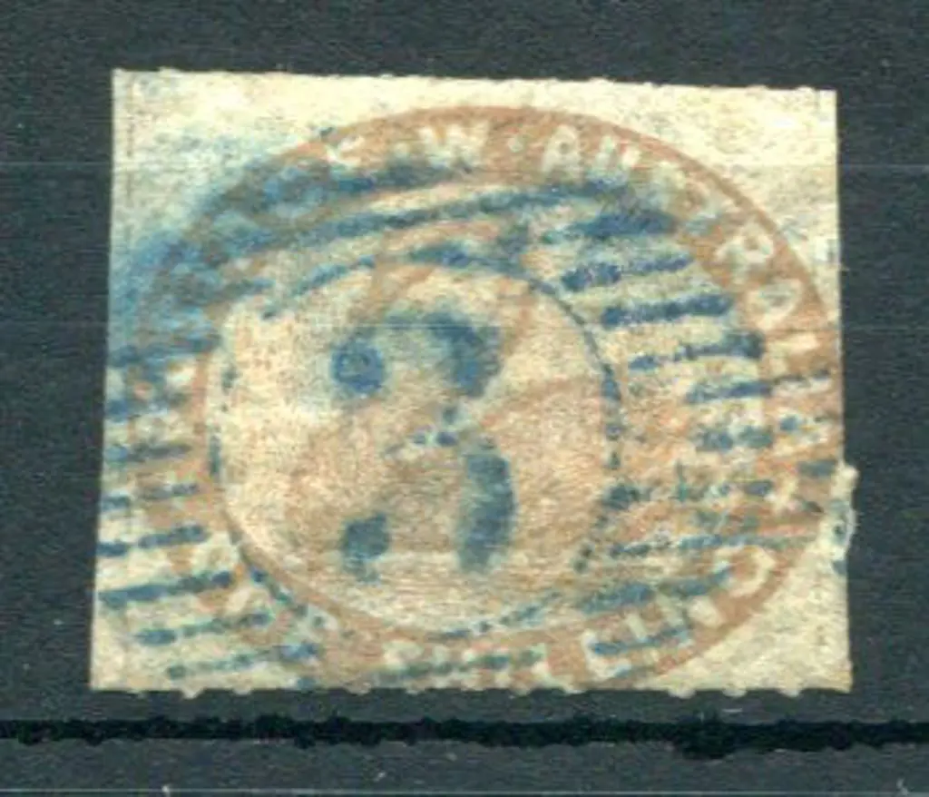 1855 1/- pale brown rouletted on 4 sides touching ... Image 1++