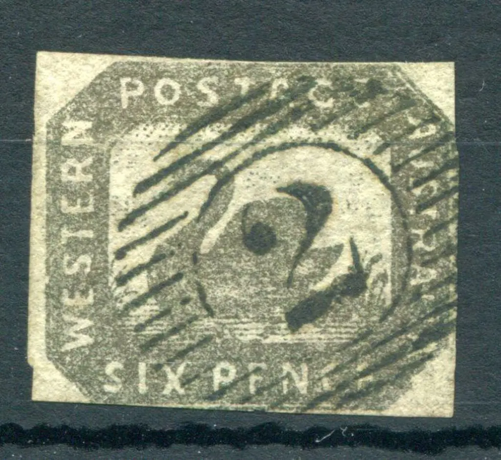 1857 6d black-bronze. Superb used with neat & ... Image 1++