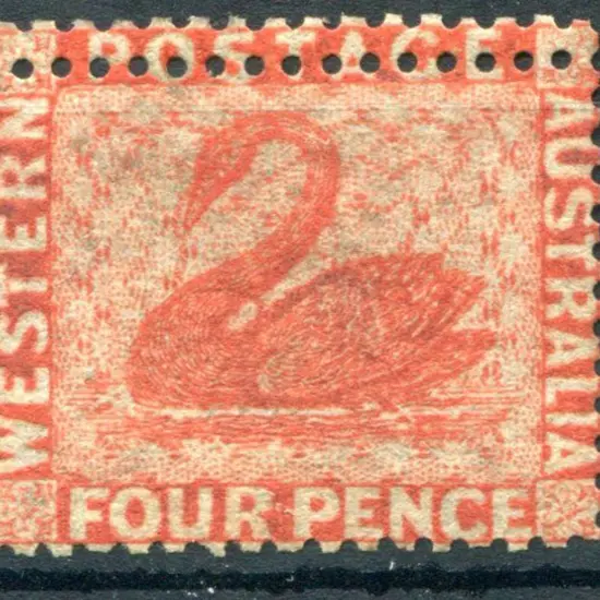 1861 4d vermilion, perf. 14, Somerset House with ...