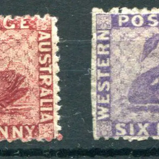 1863/64 1d carmine-rose & 6d deep lilac, no wmk ...