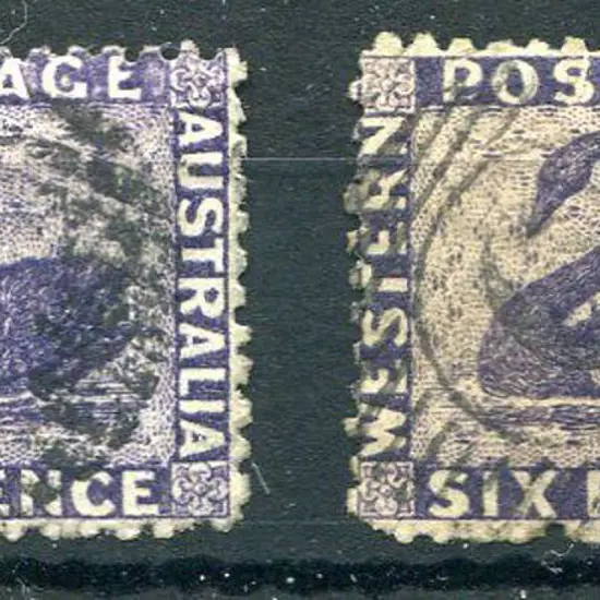 1864 6d indigo-violet, wmk CR/CC perf. 12½ x 2 ...