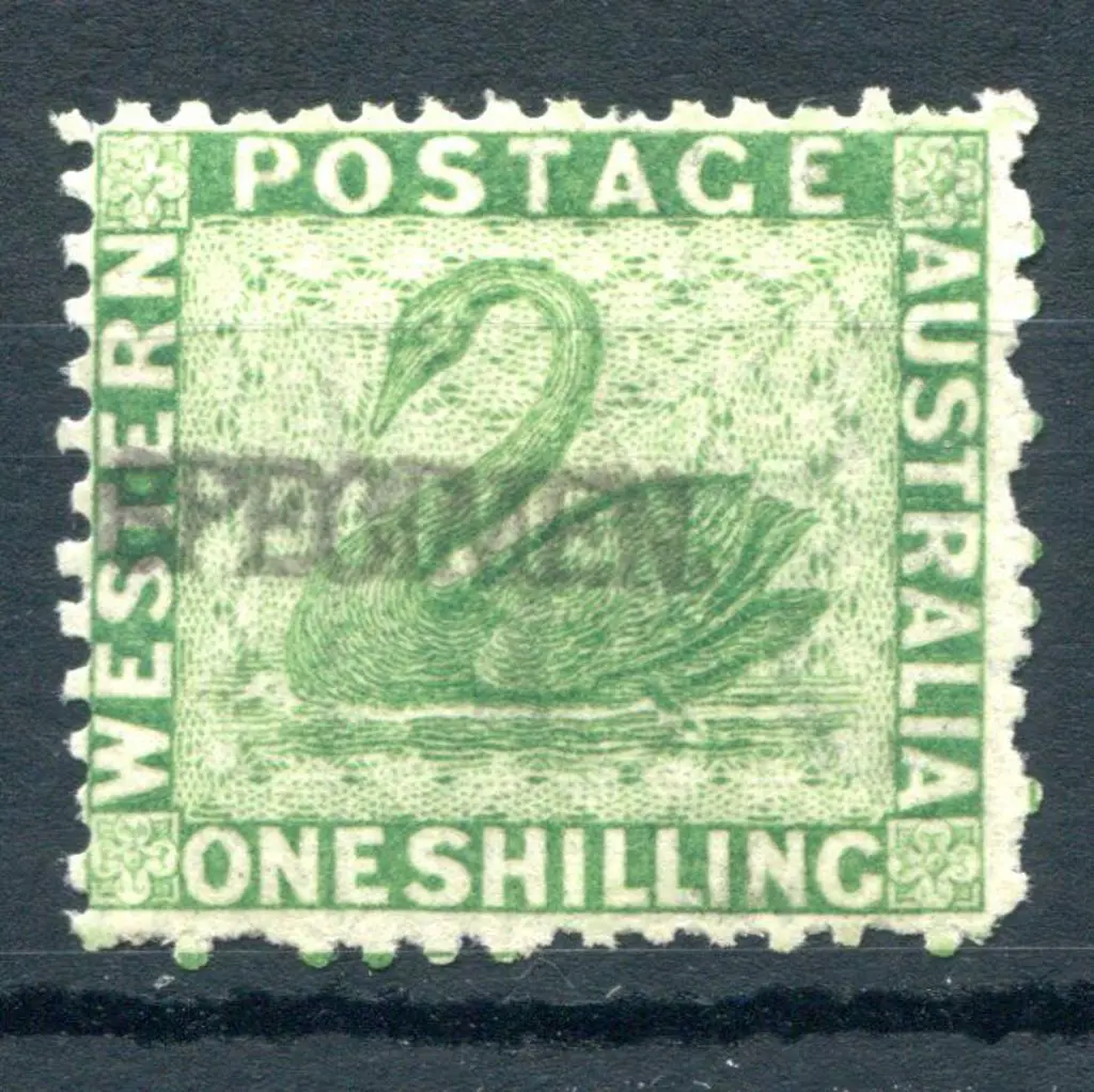 1865 1/- bright green, upright Crown/CC wmk, perf ... Image 1++