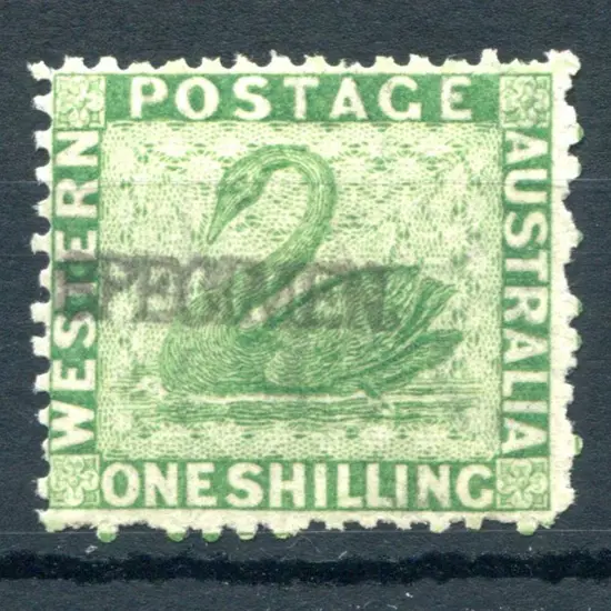 1865 1/- bright green, upright Crown/CC wmk, perf ...