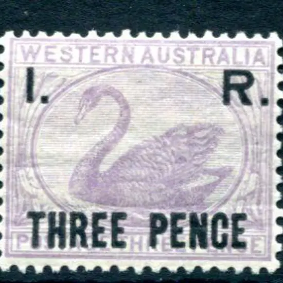 1882 3d lilac ovptd "I.R. THREE PENCE". MLH. ...