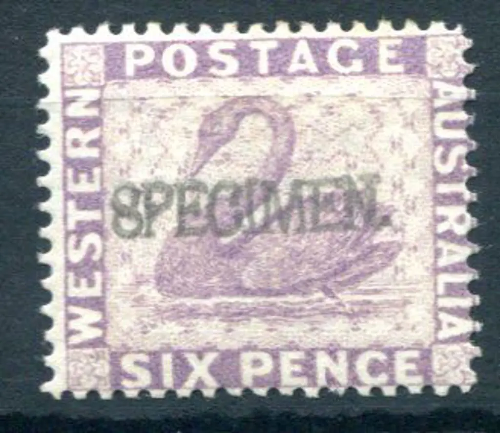 1884 6d lilac swan with "SPECIMEN" h/s. Fine MLH. ... Image 1++