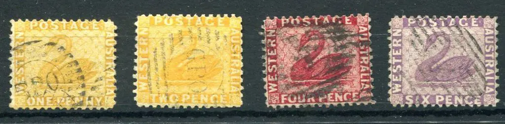 1883 1d, 2d, 4d & 6d CR/CA wmk, perf. 12 set of 4. ... Image 1++