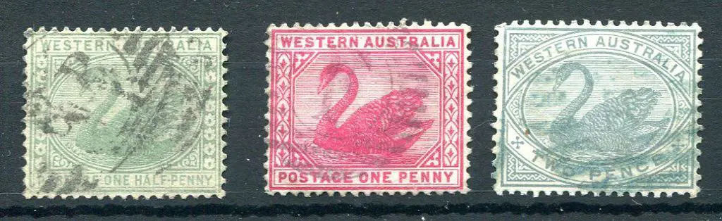 1885 ½d yellow-green, 1d carmine & 2d grey all ... Image 1++