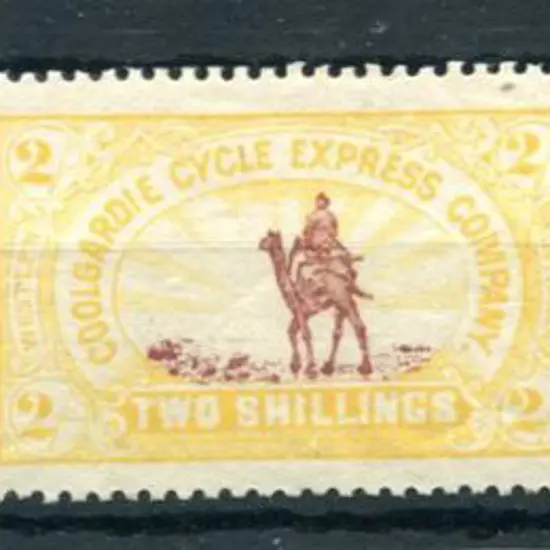 1896 6d, 2/- & 5/- Coolgardie Cycle Express camel ...
