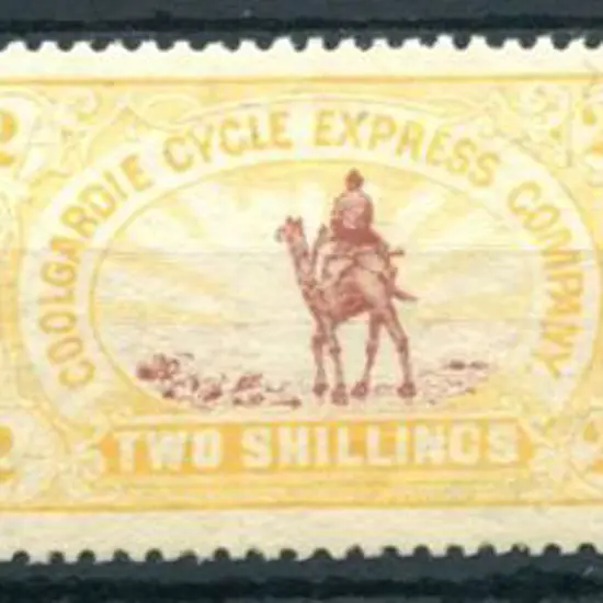 1896 6d, 2/- & 5/- Coolgardie Cycle Express camel ...