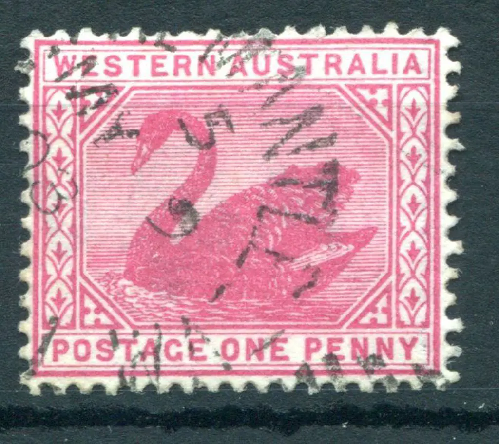 1898 1d carmine with inverted wmk. F/U by part ... Image 1++