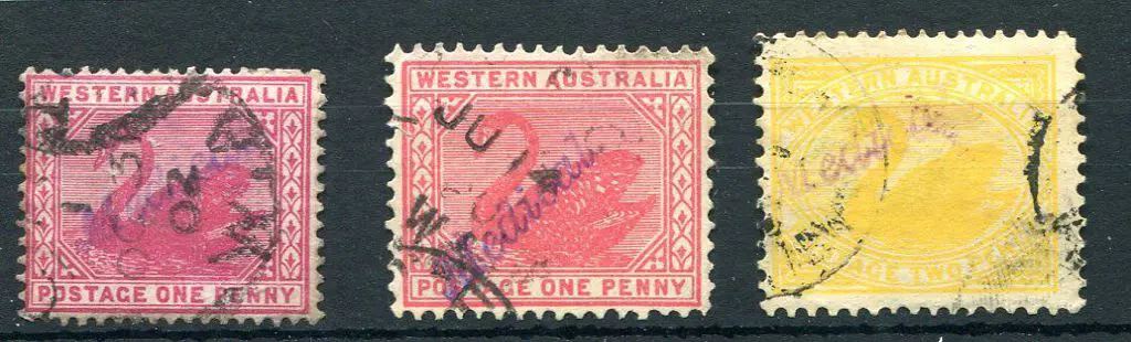 1898 1d carmine-rose (SG 112), 1902 1d carmine (SG ... Image 1++