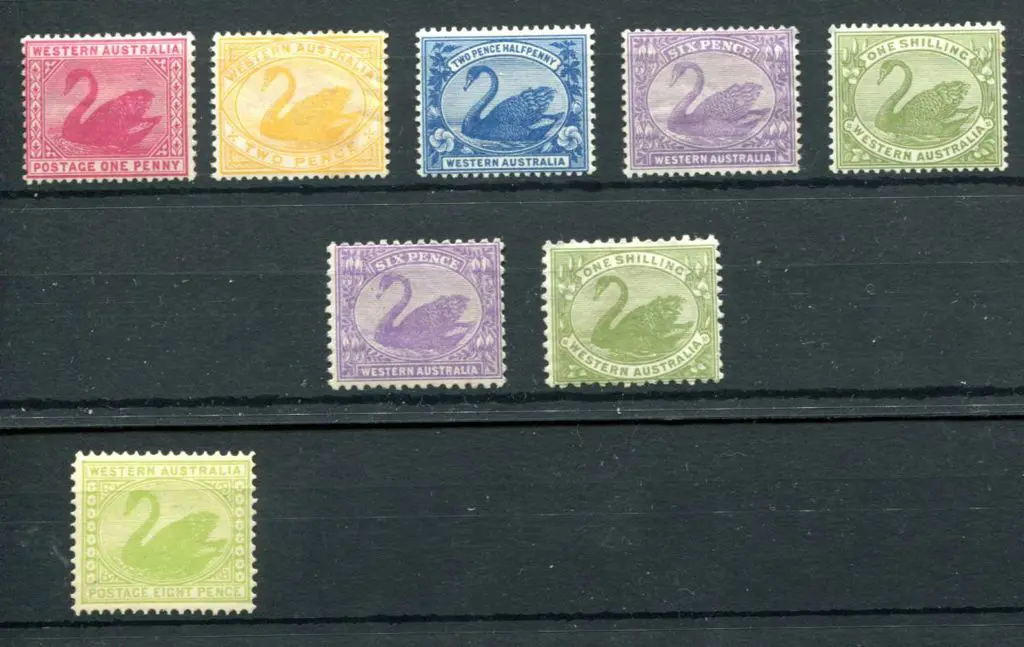 1898/1907 1d to 1/- W Crown A wmk, perf. 14 set of ... Image 1++