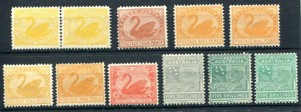 1902/11 wmk V/Crown wmk perf. 12½x12 MH selection ... Image 1++