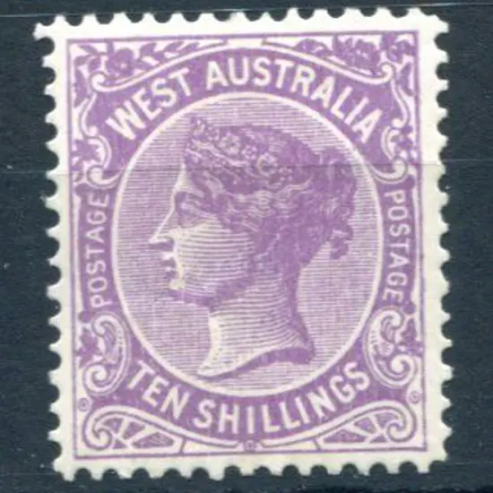 1902 10/- deep mauve. MLH with dealers mark & well ...