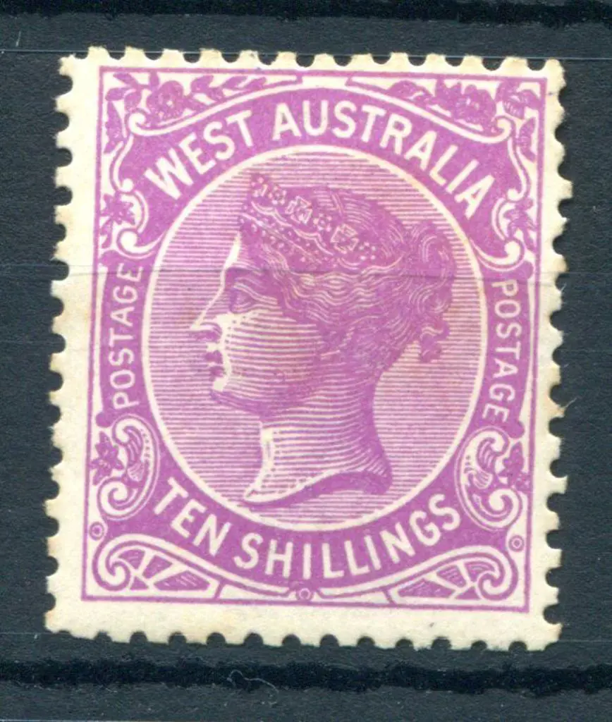 1910 10/- bright purple. MH with even gum toning. ... Image 1++