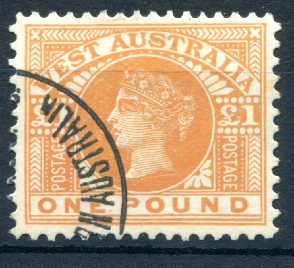 1909 £1 orange. Fine used with neat corner cancel. ... Image 1++
