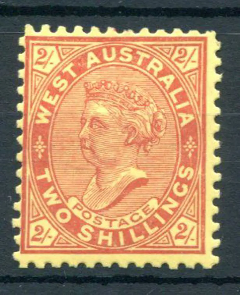 1902 2/- bright red on yellow. Fine MH centred top ... Image 1++