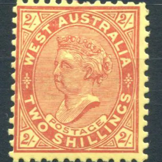 1902 2/- bright red on yellow. Fine MH centred top ...