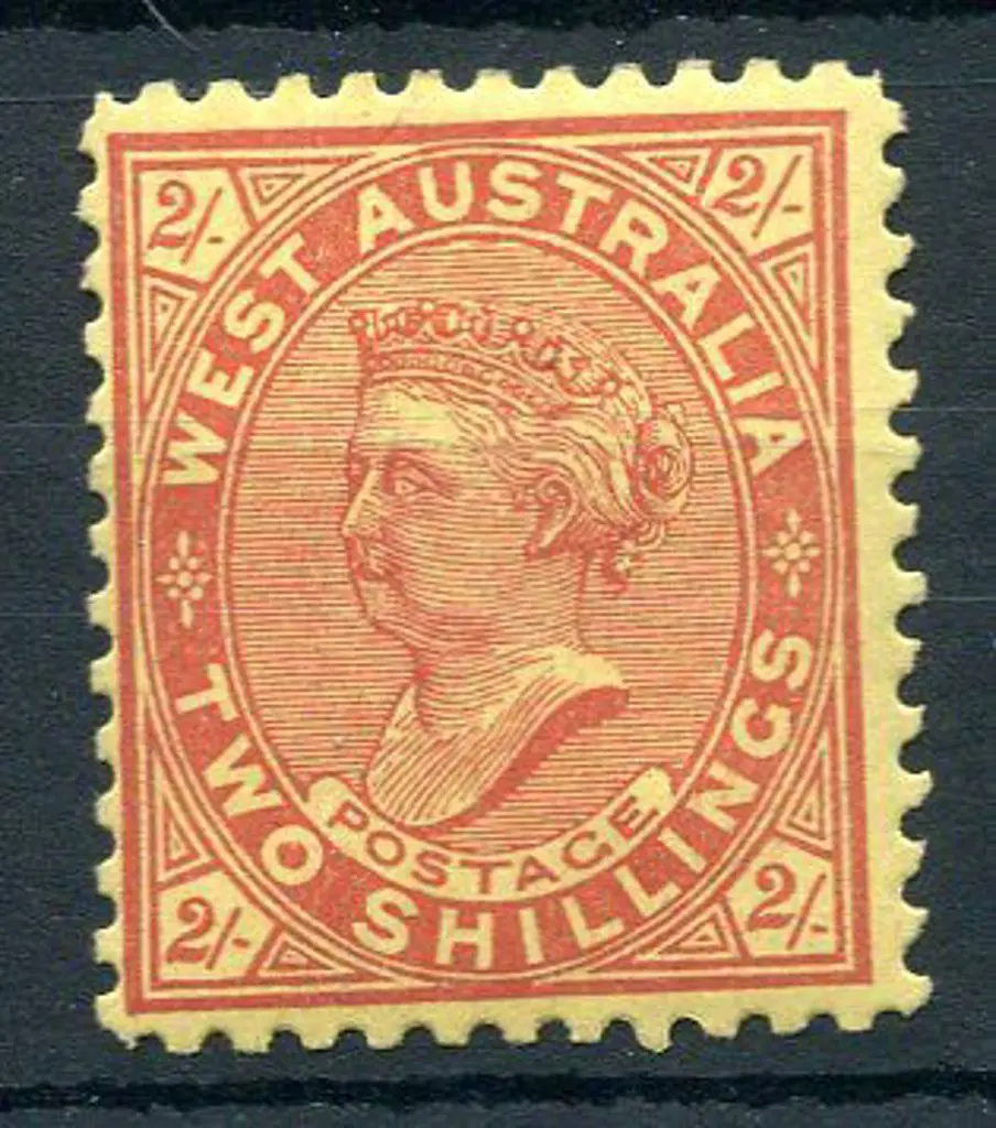 1902 2/- bright red on yellow, double lined ... Image 1++