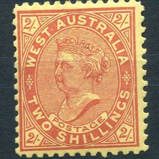 1902 2/- bright red on yellow, double lined ...