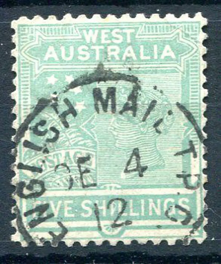 1907 5/- emerald-green, Cr over double lined A wmk ... Image 1++