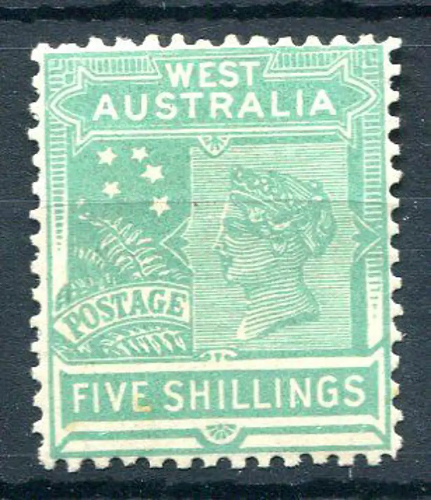 1907 5/- emerald-green, Cr over double lined A wmk ... Image 1++