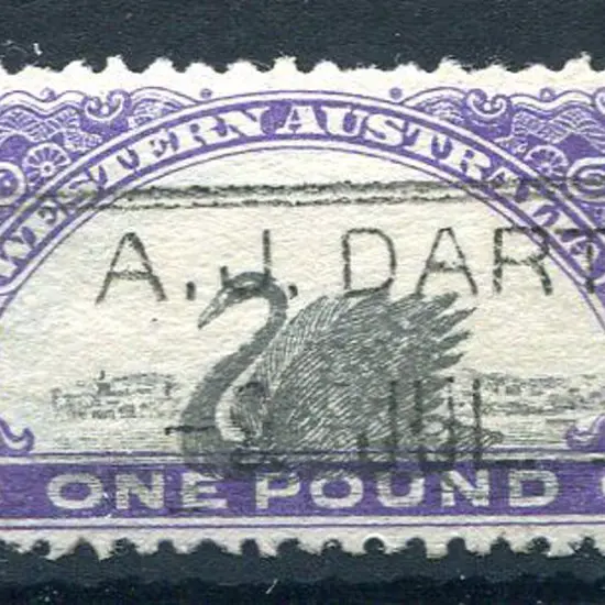 1919 £1 black & violet, perf. 11 W Crown A wmk ...